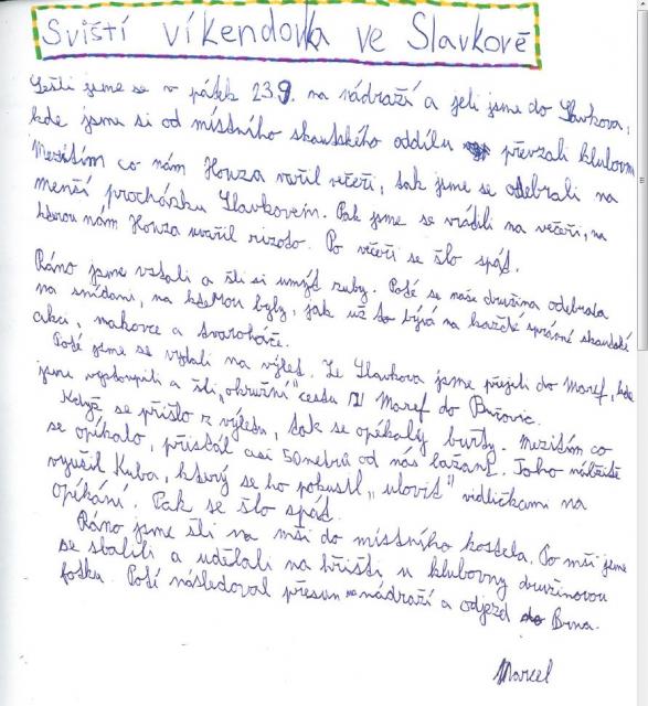 2016-09-23 - vikendovka Slavkov - z kroniky Svistu
